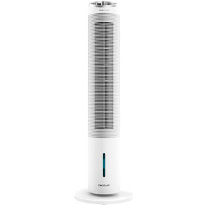 Cecotec Climatizador evaporativo de Torre EnergySilence 2000 Cool Tower. 60 W, Depósito extraíble de 2 litros, 3 Velocidades, Oscilación de 60º, Caudal de Aire de 800 m3/h [Clase de eficiencia energética A]