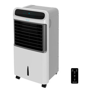Cecotec Climatizador Evaporativo EnergySilence PureTech 6500. 80 W, Doble Función Frio/Calor, Caudal 600 m2/h, 12l de Capacidad, Temporizador hasta 8h, Mando a Distancia, 3 Velocidades [Clase de eficiencia energética A]